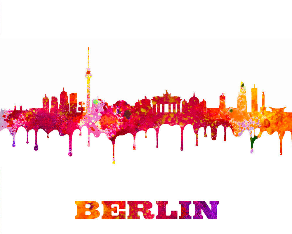 Berlin Print City Skyline Wall Art Poster Germany - OnTrendAndFab