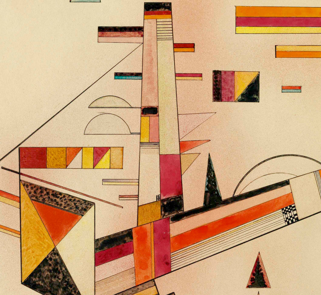 Geometric Abstract Art, Wassily Kandinsky Fine Art Print, Bestimmt