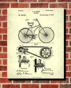 Bicycle Patent Print Cycling Blueprint Poster - OnTrendAndFab
