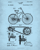 Bicycle Patent Print Cycling Blueprint Poster - OnTrendAndFab