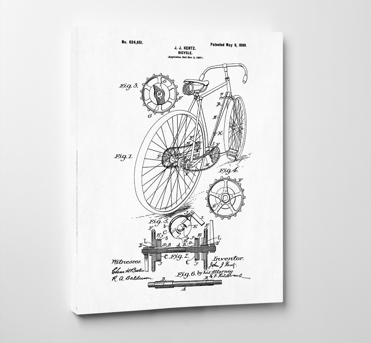 Bicycle Blueprint Print Cycling Patent Poster - OnTrendAndFab