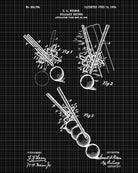 Billiard Bridge Blueprint Sports Poster Patent Print - OnTrendAndFab