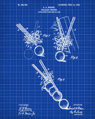Billiard Bridge Blueprint Sports Poster Patent Print - OnTrendAndFab