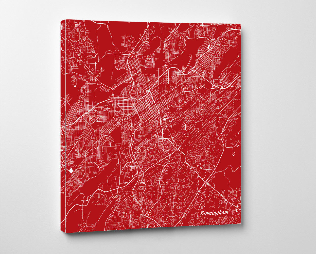 Birmingham Alabama City Street Map Print Custom Wall Map - OnTrendAndFab