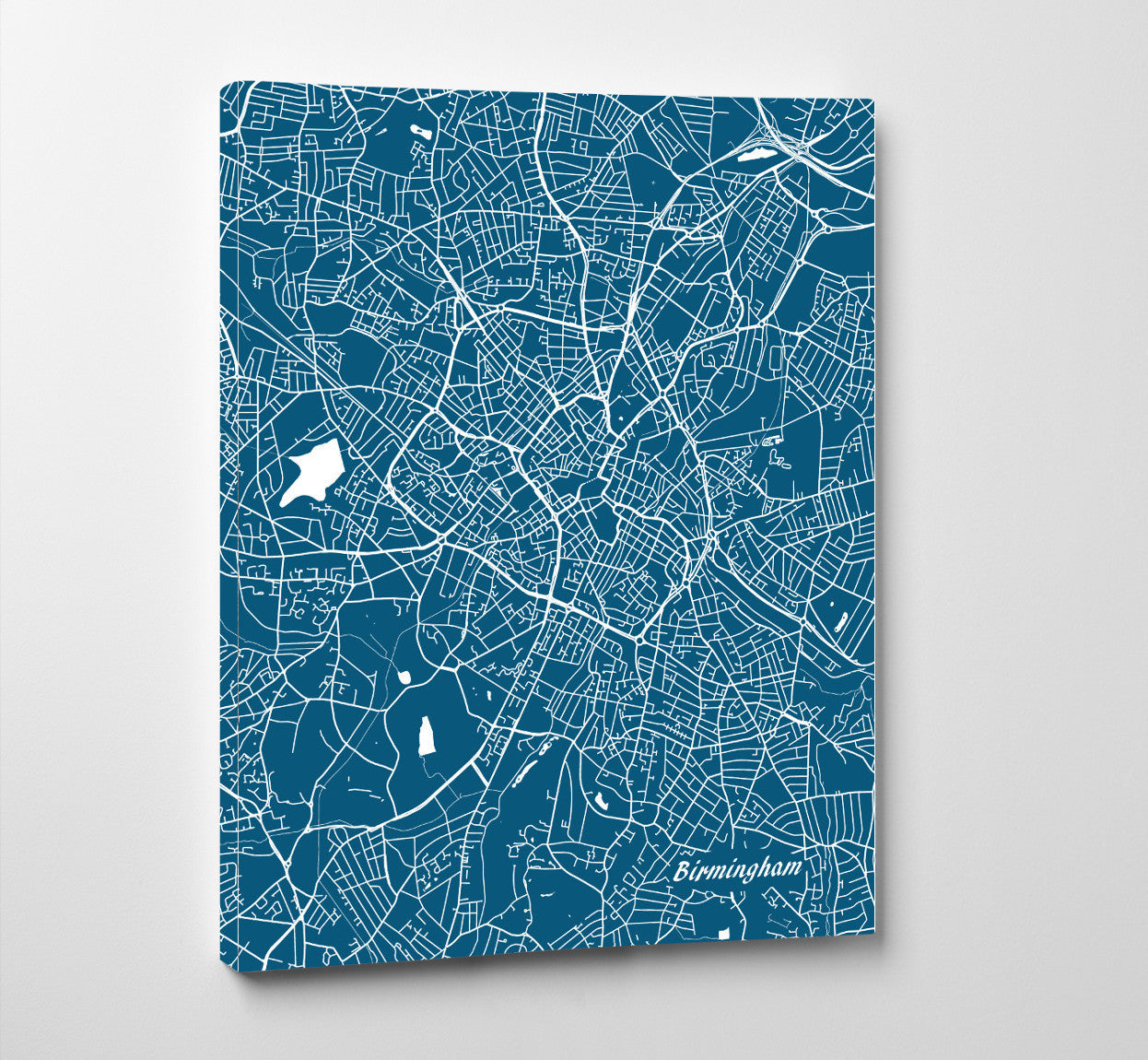 Birmingham, UK City Street Map Print Feature Wall Art Poster