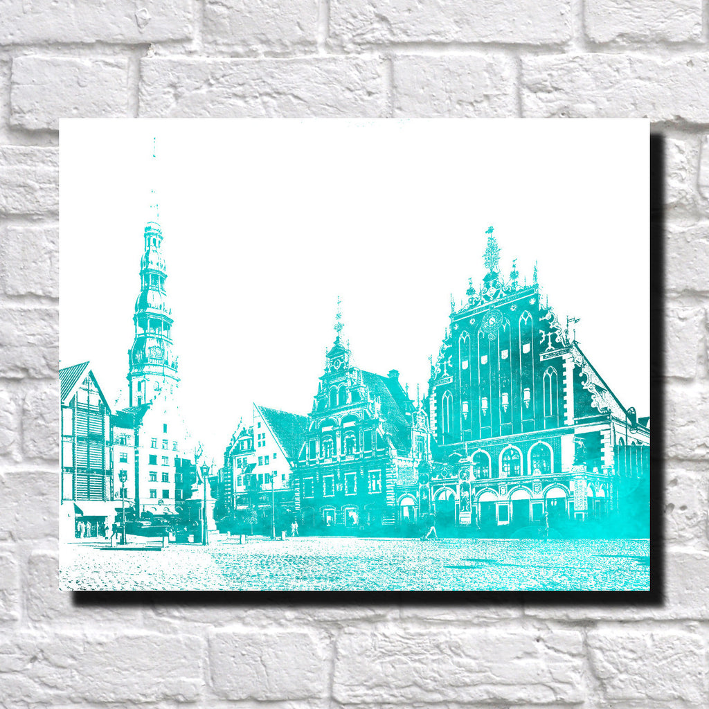 Riga Blackheads Print City Landscape Poster Feature Wall Art