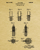 Blasting Cap Detonator Patent Print Gold Rush Mining Poster