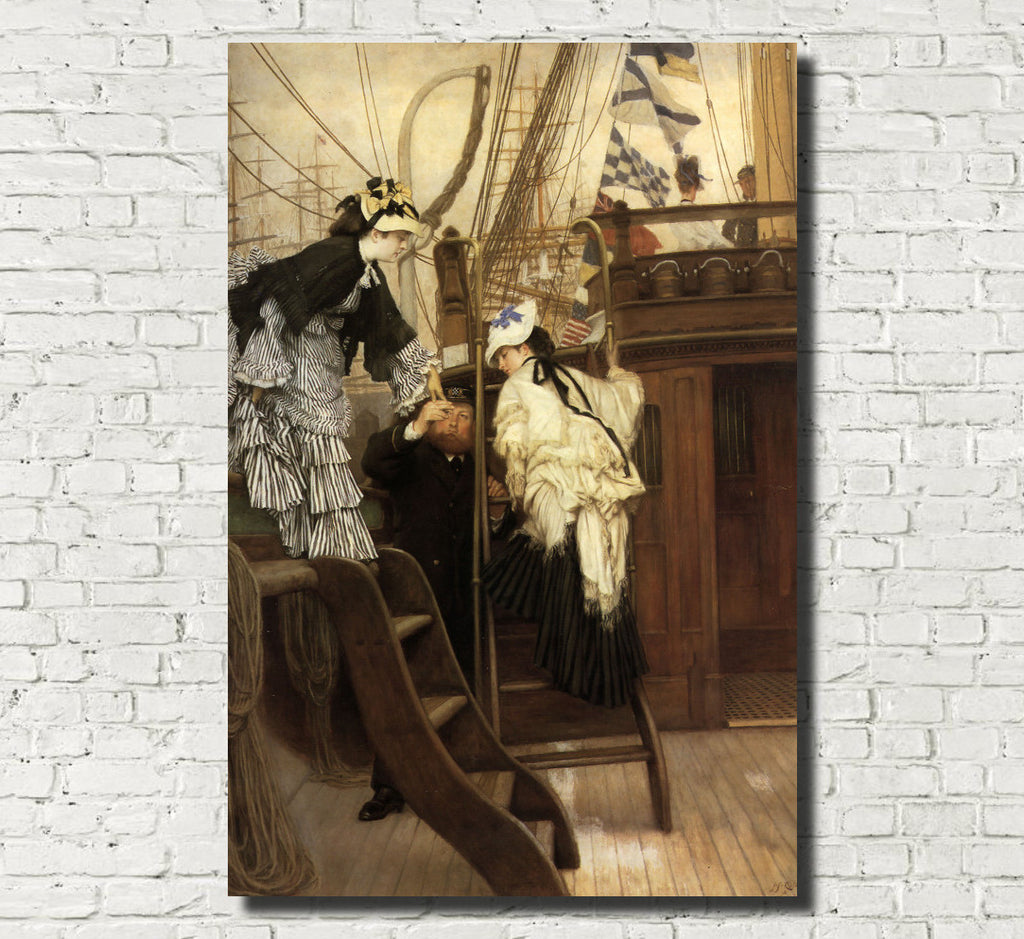 James Tissot Fine Art Print: Boarding the Yacht