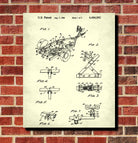 Boat Trailer Blueprint Art Nautical Patent Print Sailing Poster