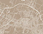 Bologna, Italy - Street Map Print Feature Wall Art Poster