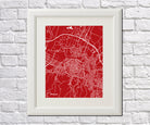 Bologna, Italy - Street Map Print Feature Wall Art Poster