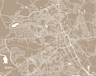 Bolton, UK City Street Map Print Feature Wall Art Poster