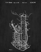 Cannabis Smoking Patent Print Bong Blueprint Poster
