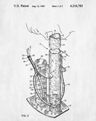 Cannabis Smoking Patent Print Bong Blueprint Poster