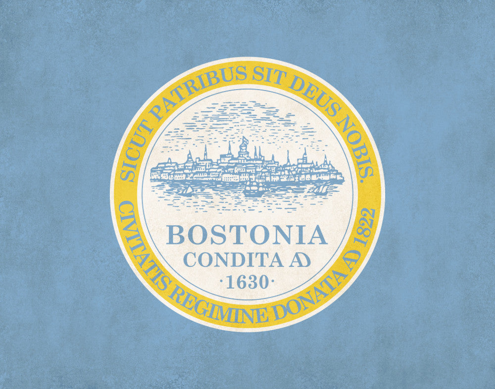 Boston Massachusetts City Flag Print