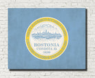 Boston Massachusetts City Flag Print