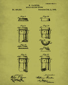 Beer Bottle Caps Patent Print Cafe Art Bar Poster - OnTrendAndFab