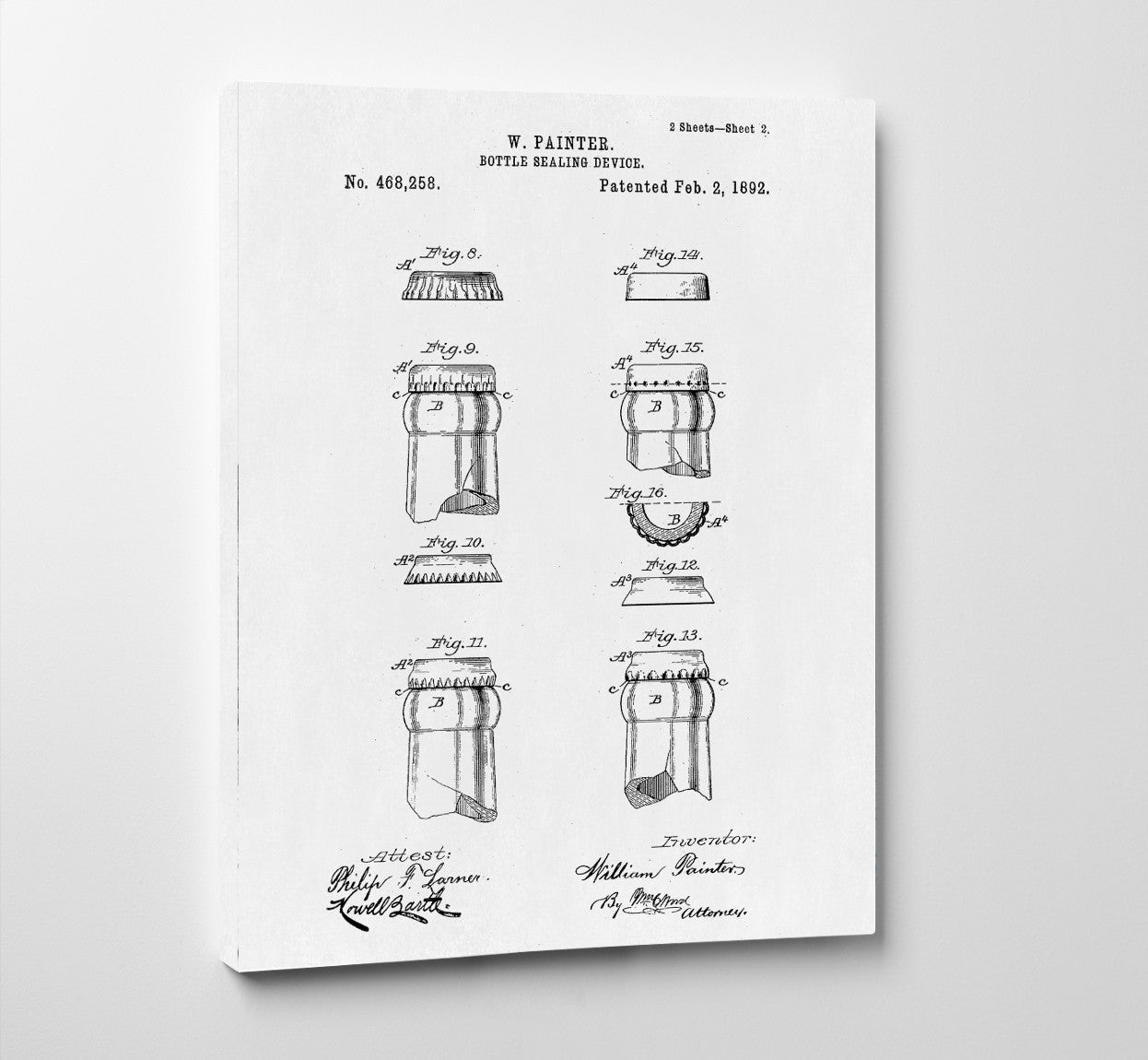 Beer Bottle Caps Patent Print Cafe Art Bar Poster - OnTrendAndFab