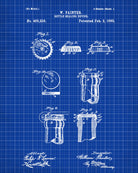 Beer Bottle Caps Patent Print Bar Poster Cafe Art - OnTrendAndFab