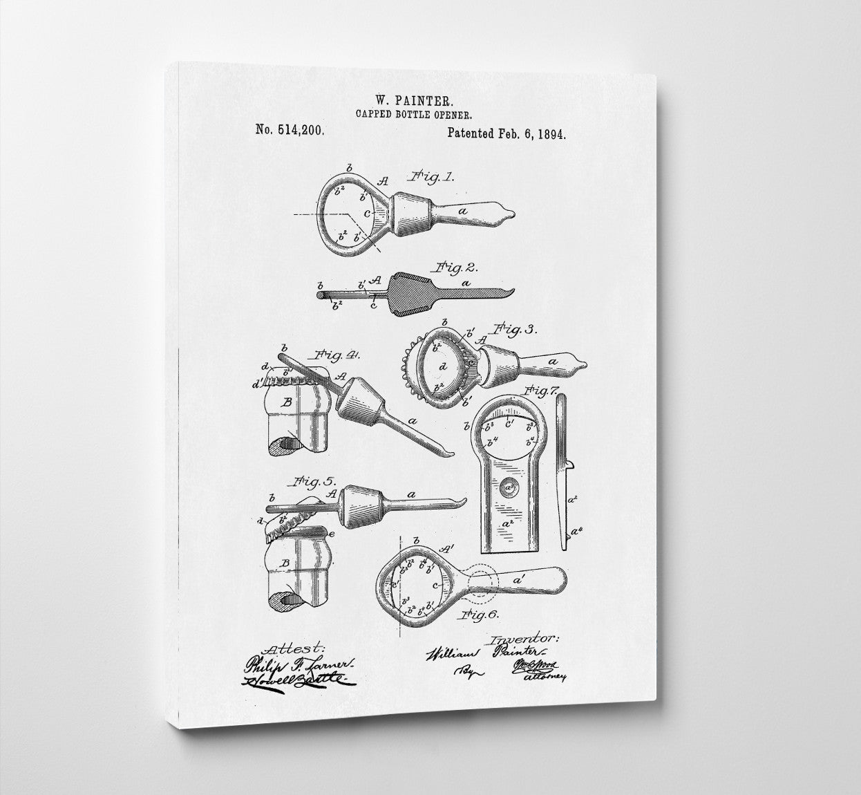 Bottle Opener Patent Print Cafe Art Blueprint Bar Poster - OnTrendAndFab