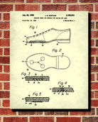 Bowling Shoes Patent Print Sports Blueprint Art Poster - OnTrendAndFab