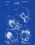 Boxing Gloves Patent Print Sports Wall Art Poster