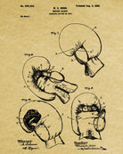 Boxing Gloves Patent Print Sports Wall Art Poster