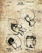 Boxing Gloves Patent Print Sports Wall Art Poster