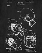 Boxing Gloves Patent Print Sports Wall Art Poster