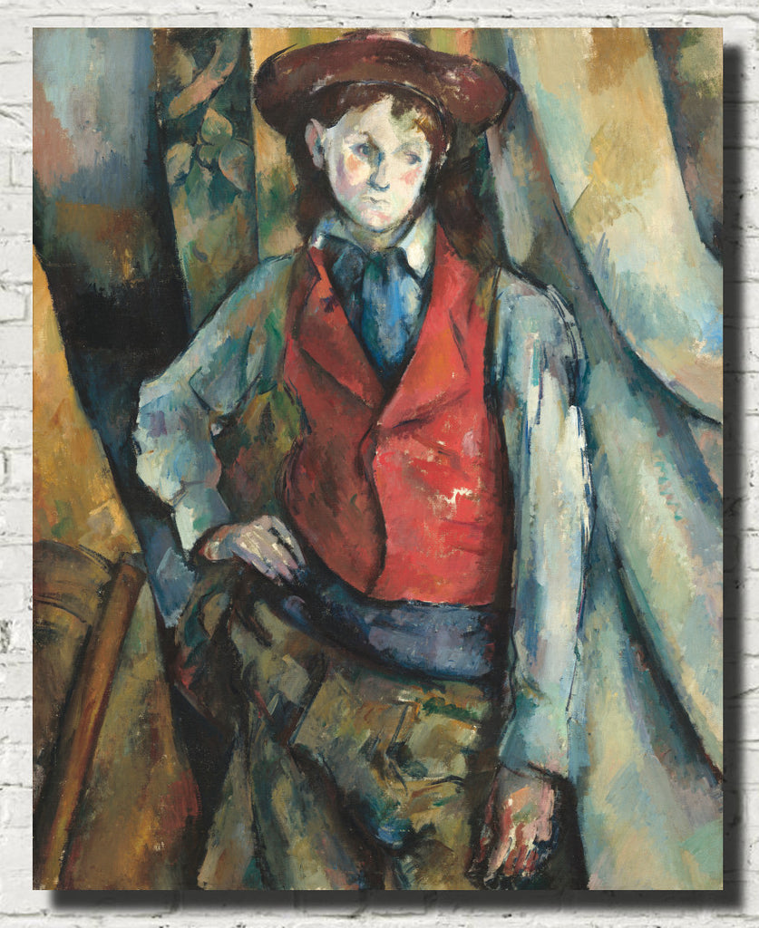 Paul Cézanne Post-Impressionist Fine Art Print, Boy in the Red Waistcoat