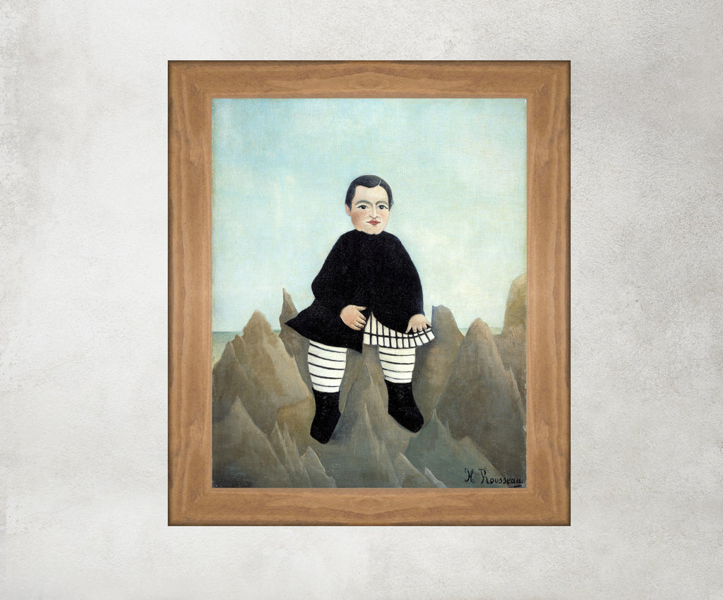 Henri Rousseau Framed Art Print, Boy on the Rocks