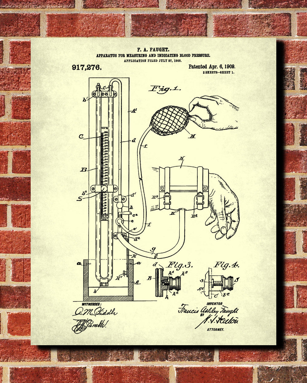 Blood Pressure Monitor Medical Patent Print Nursing poster Medical Patent Print - OnTrendAndFab