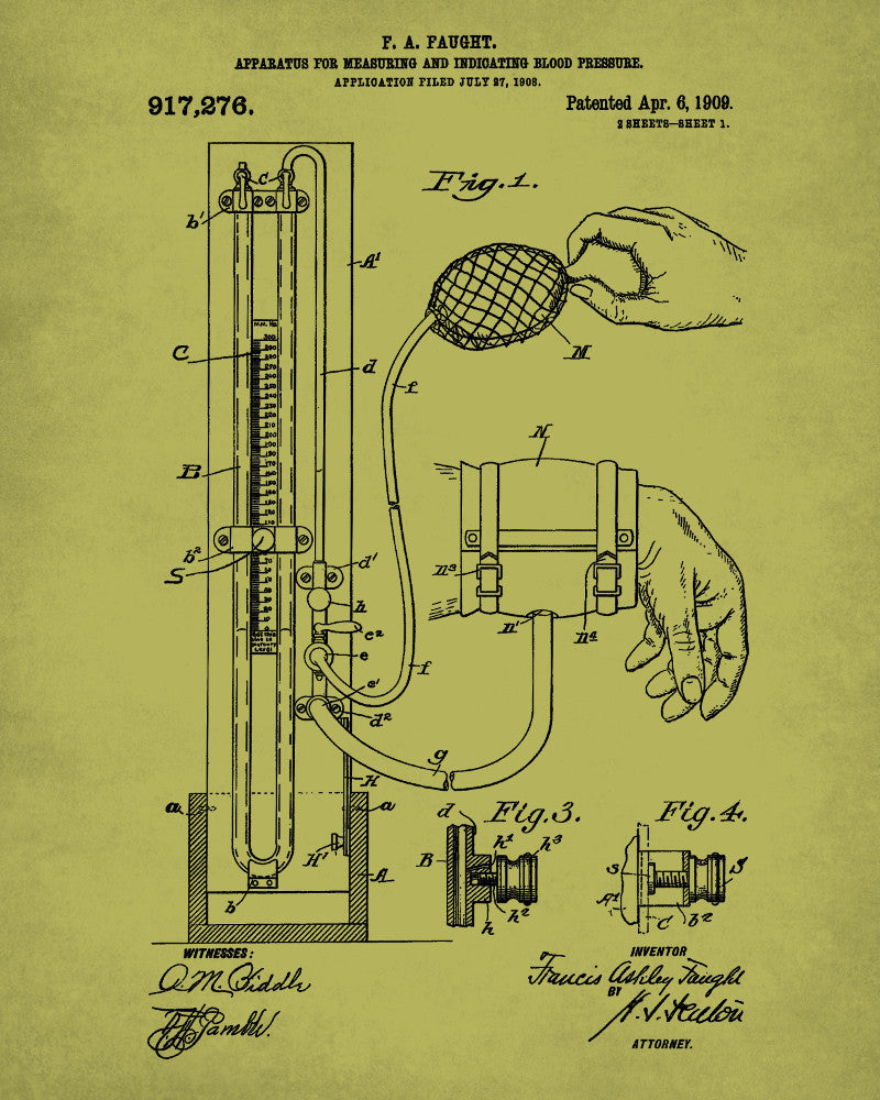 Blood Pressure Monitor Medical Patent Print Nursing poster Medical Patent Print - OnTrendAndFab