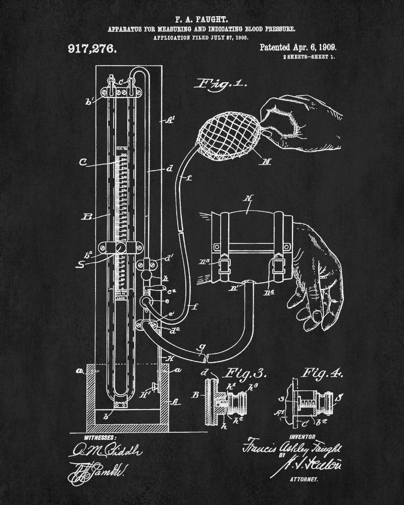 Blood Pressure Monitor Medical Patent Print Nursing poster Medical Patent Print - OnTrendAndFab