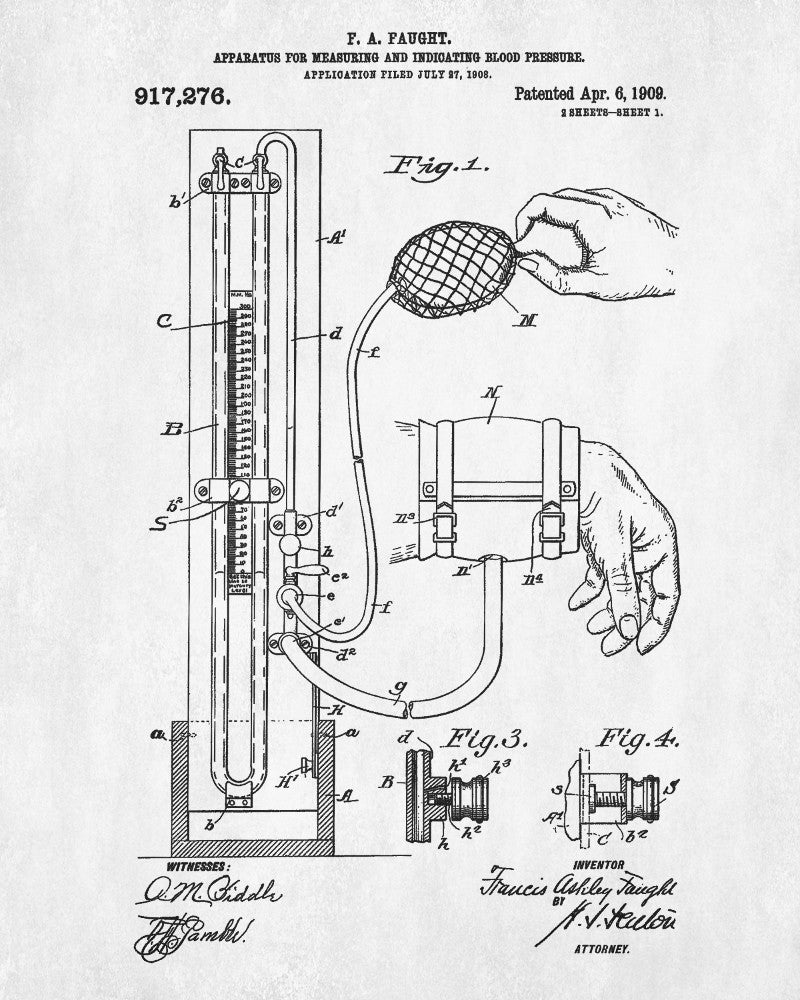 Blood Pressure Monitor Medical Patent Print Nursing poster Medical Patent Print - OnTrendAndFab