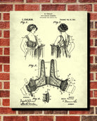 Brassiere Patent Print Vintage Fashion Patent Clothing Print - OnTrendAndFab