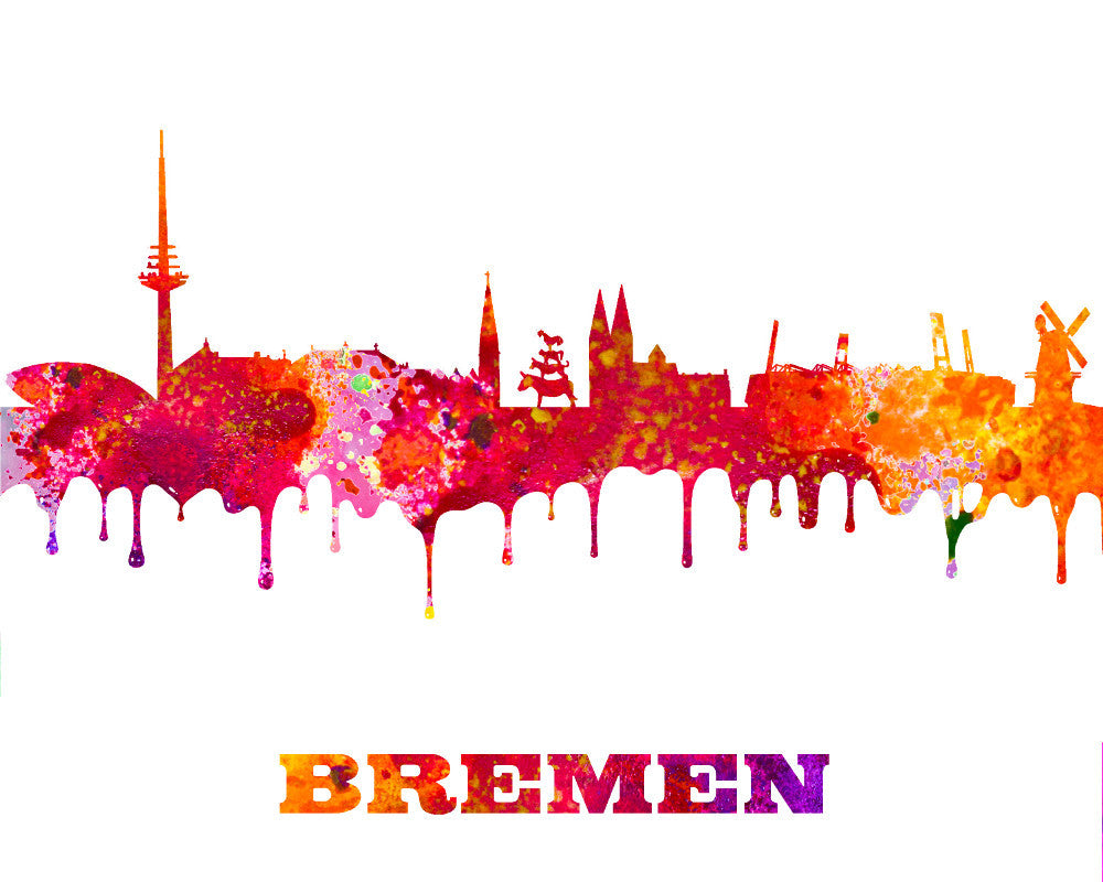 Bremen Print City Skyline Wall Art Poster Germany - OnTrendAndFab