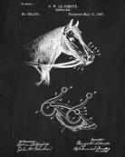 Bridle Bit Patent Print Equestrian Blueprint Horse Poster - OnTrendAndFab