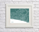 Brighton City Street Map Print Custom Map Poster - OnTrendAndFab