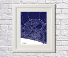 Brighton City Street Map Print Custom Map Poster - OnTrendAndFab
