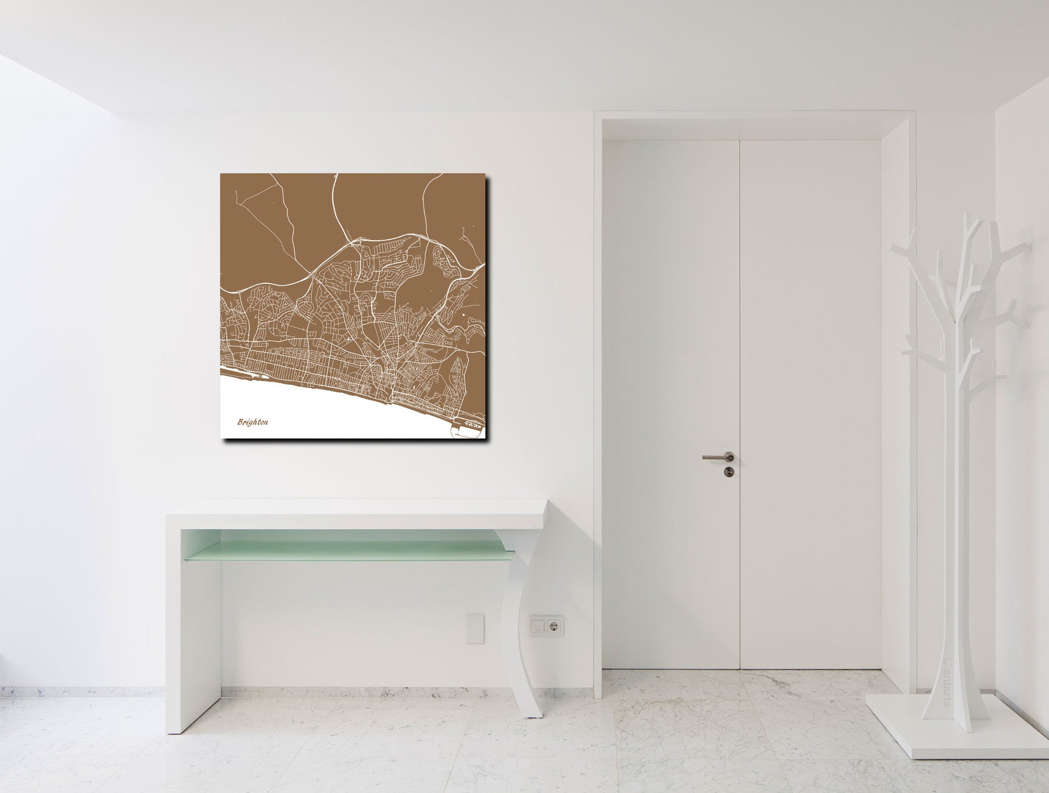 Brighton City Street Map Custom Wall Map Poster - OnTrendAndFab