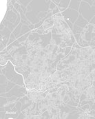 Bristol City Street Map Print Modern Art Poster