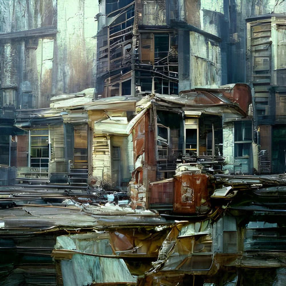 Broken City, Abstract Fine Art Print