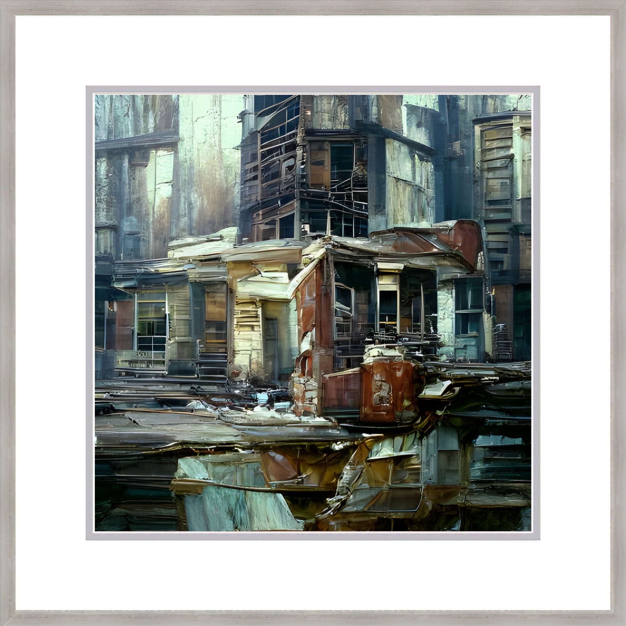 Broken City Framed Abstract Fine Art Print