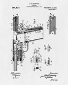 Browning Pistol Patent Print Handgun Blueprint Firearm Poster - OnTrendAndFab