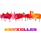 Brussels Print City Skyline Wall Art Poster Belgium - OnTrendAndFab
