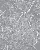 Brussels City Street Map Print Custom Map Poster - OnTrendAndFab