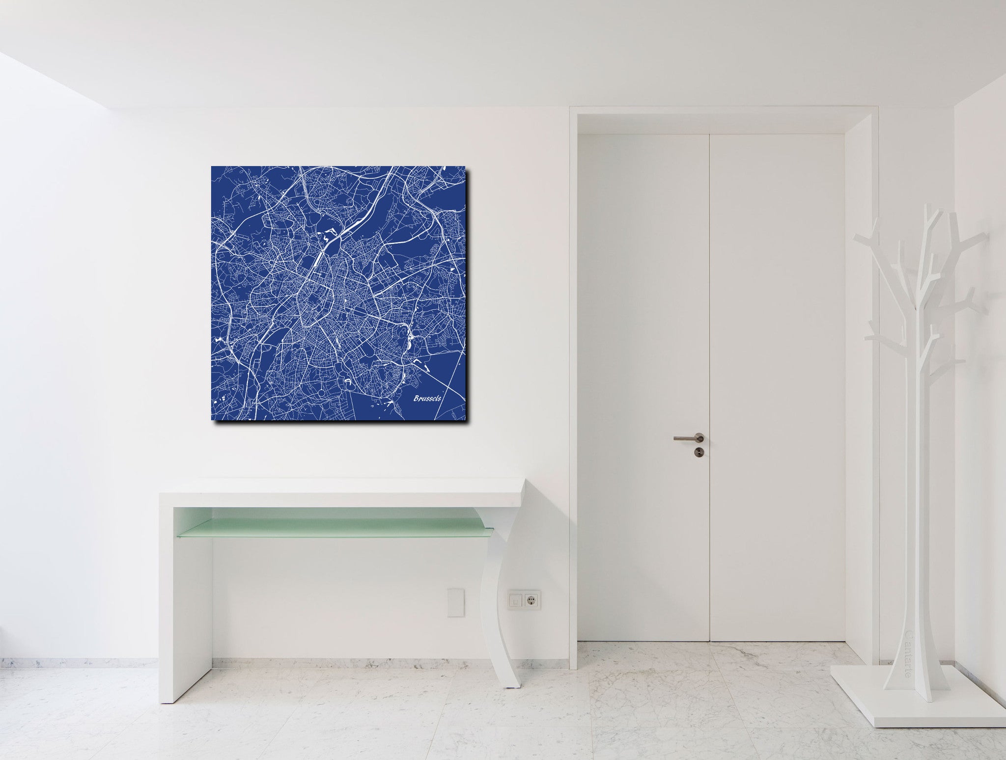 Brussels City Street Map Custom Wall Map Poster - OnTrendAndFab