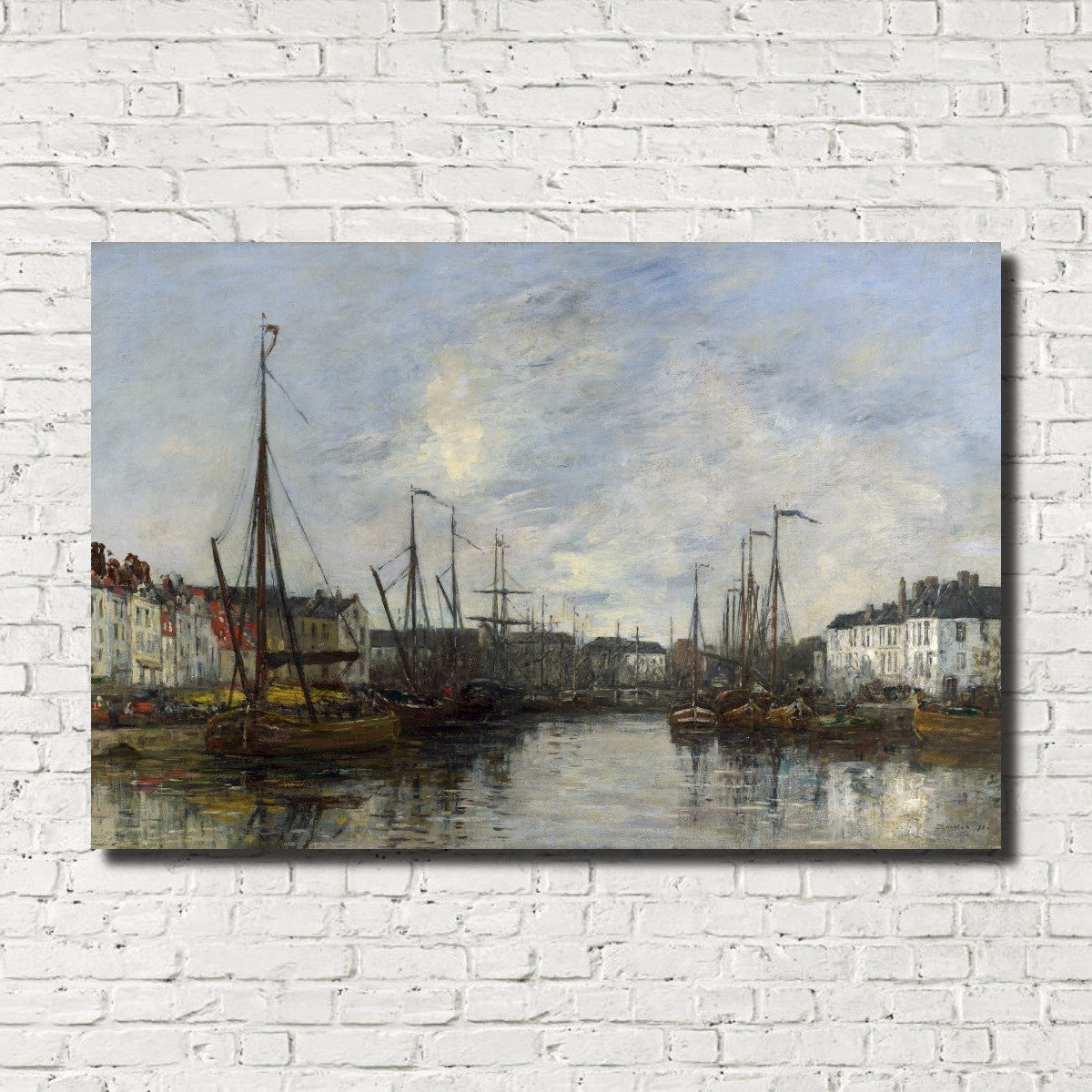 Eugène Boudin Fine Art Print : Brussels Harbour