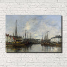 Eugène Boudin Fine Art Print : Brussels Harbour